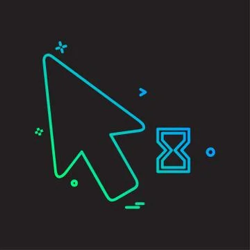Mouse pointer icon design vector 스톡 일러스트