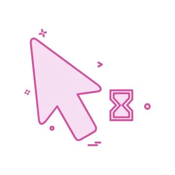 Mouse pointer icon design vector 스톡 일러스트
