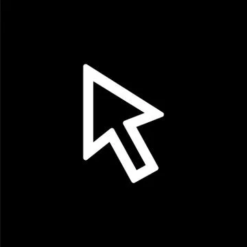 Mouse pointer icon for simple flat style ui design 库存插图