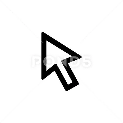 Mouse pointer icon for simple flat style ui design ~ Clip Art #94324215