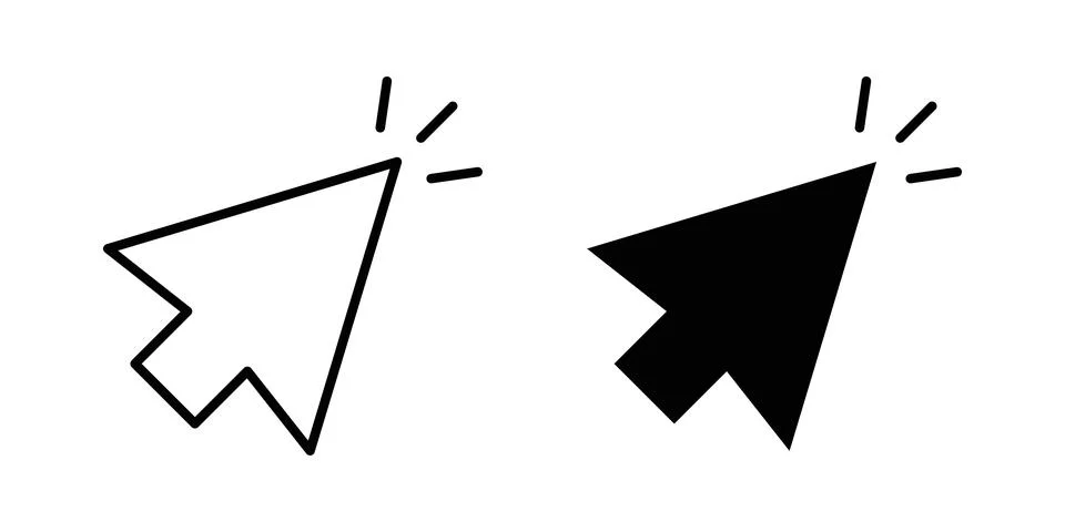 Mouse pointer icon vector symbol graphics Stock Illustration