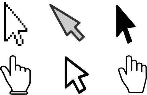 Mouse pointer icon on white background 스톡 일러스트