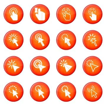 Mouse pointer icons set Stock Illustration
