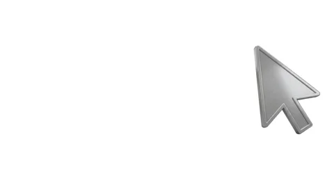 A mouse pointer isolated on white with copy space Stock Footage 339340685