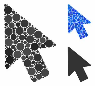 Mouse pointer Mosaic Icon of Circles 스톡 일러스트