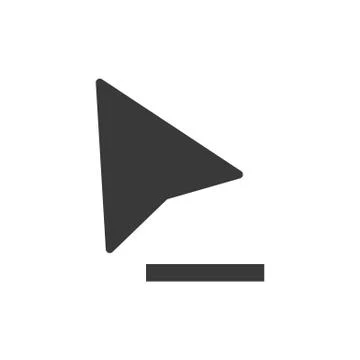 Mouse Pointer Remove Icon Vector Stock Illustration