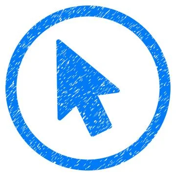 Mouse Pointer Rounded Icon Rubber Stamp 스톡 일러스트