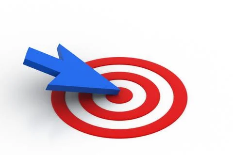 Mouse pointer on target board Free Stock Illustration