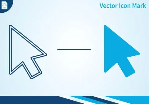 Mouse pointer vector icon mark. vector icon sign mark of mouse pointer. Stock Illustration
