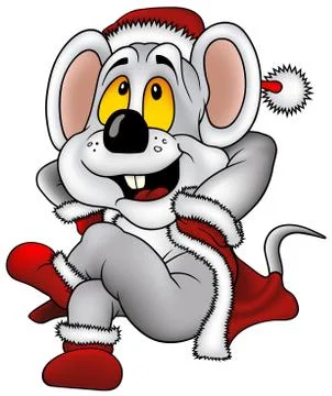 Mouse As Santa Claus Stock Illustration
