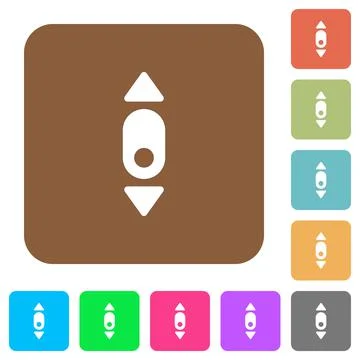 Mouse scroll down rounded square flat icons Illustrazione stock