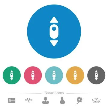 Mouse scroll up flat round icons Illustrazione stock