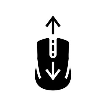 Mouse scroll glyph icon vector illustration Stock Illustration