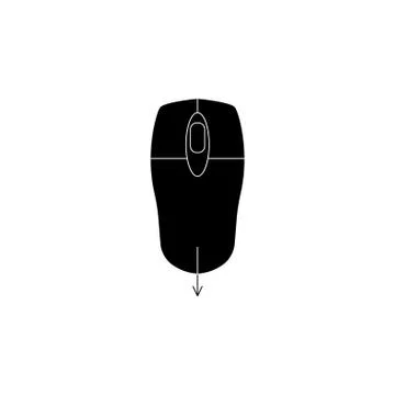 Mouse scroll icon. vector illustration black on white background Stock Illustration