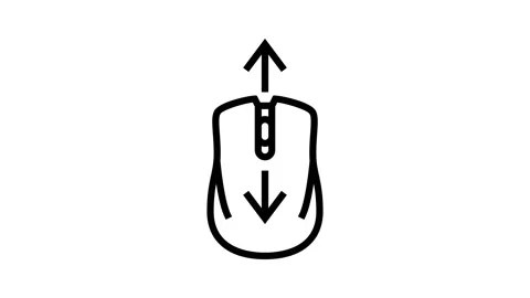 Mouse scroll line icon animation Stock Footage 224280449