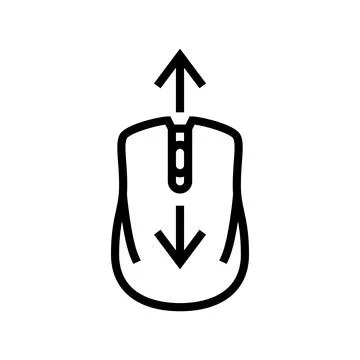 Mouse scroll line icon vector illustration 스톡 일러스트