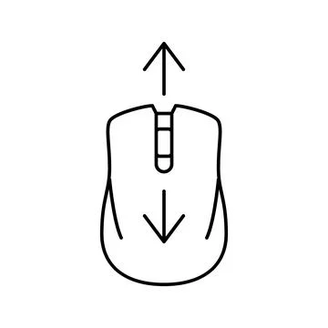 Mouse scroll line icon vector illustration Illustrazione stock