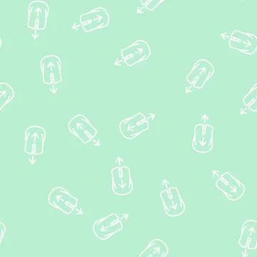 Mouse scroll line seamless pattern Illustrazione stock