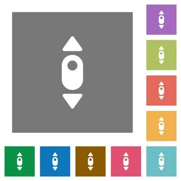 Mouse scroll up square flat icons Illustrazione stock