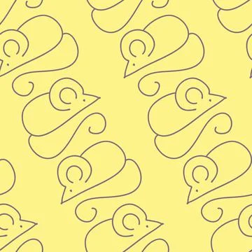 Mouse seamless pattern, line stroke. Design for fabric textile wrapping paper Stock Illustration