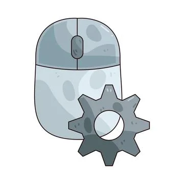 Mouse setting illustration 스톡 일러스트