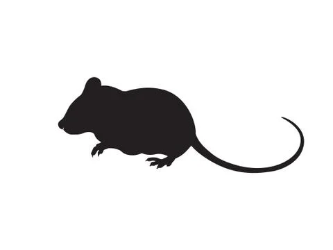 Mouse silhouette icon. Illustrazione stock