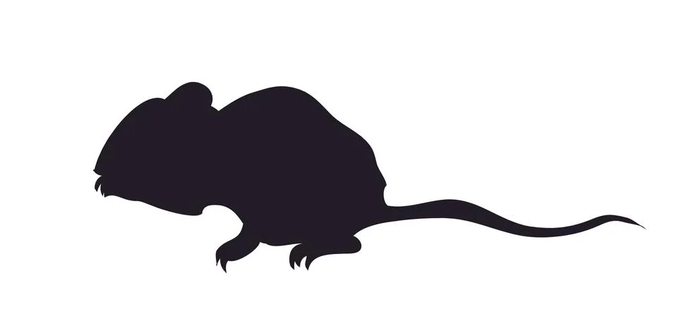 Mouse silhouette, vector Stock-Illustration