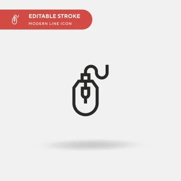 Mouse Simple vector icon. Illustration symbol design template for web mobile  스톡 일러스트