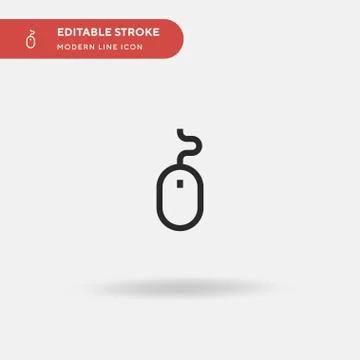Mouse Simple vector icon. Illustration symbol design template for web mobile  Stockillustratie