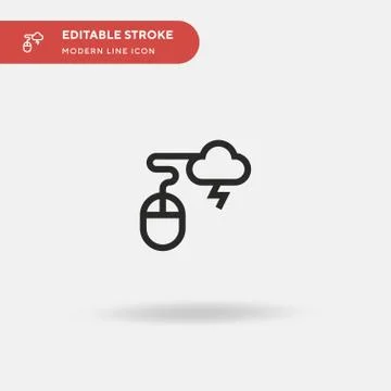 Mouse Simple vector icon. Illustration symbol design template for web mobile  스톡 일러스트