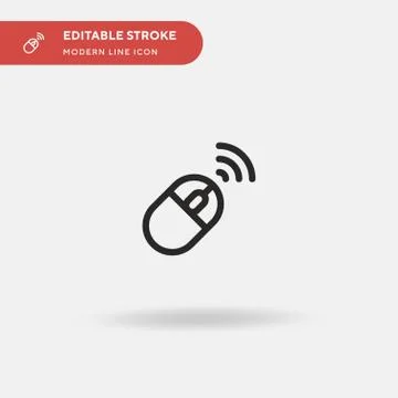 Mouse Simple vector icon. Illustration symbol design template for web mobile  스톡 일러스트