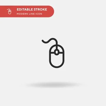 Mouse Simple vector icon. Illustration symbol design template for web mobile  Stockillustratie