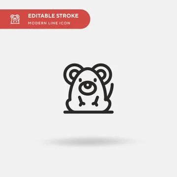 Mouse Simple vector icon. Illustration symbol design template for web mobile  Stockillustratie