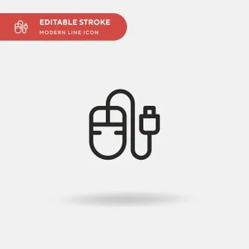 Mouse Simple vector icon. Illustration symbol design template for web mobile  Stock Illustration