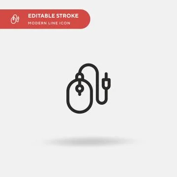Mouse Simple vector icon. Illustration symbol design template for web mobile  스톡 일러스트