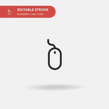 Mouse Simple vector icon. Illustration symbol design template for web mobile  Stockillustratie