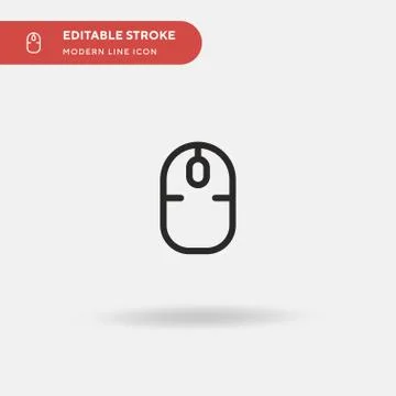 Mouse Simple vector icon. Illustration symbol design template for web mobile  Stock Illustration