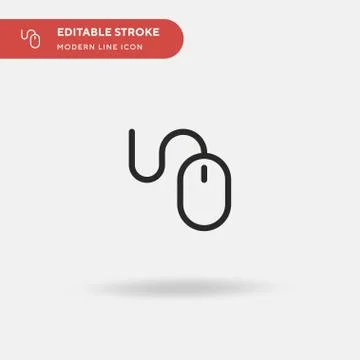 Mouse Simple vector icon. Illustration symbol design template for web mobile  Stockillustratie