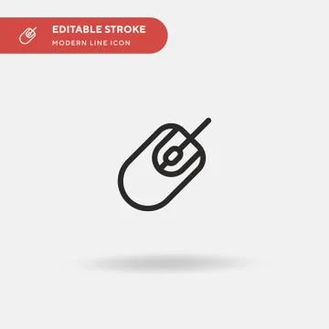 Mouse Simple vector icon. Illustration symbol design template for web mobile  Stockillustratie