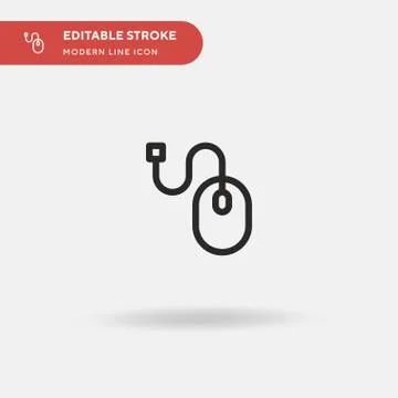 Mouse Simple vector icon. Illustration symbol design template for web mobile  스톡 일러스트