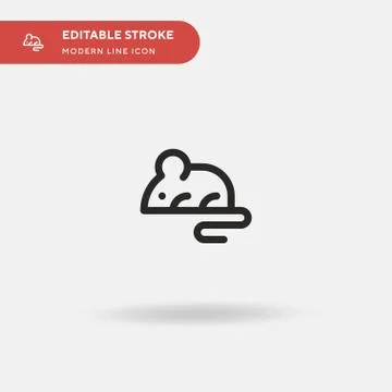 Mouse Simple vector icon. Illustration symbol design template for web mobile  스톡 일러스트
