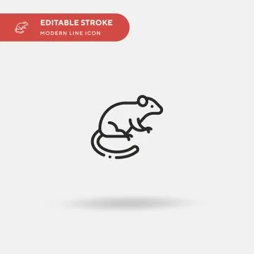 Mouse Simple vector icon. Illustration symbol design template for web mobile  스톡 일러스트