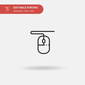 Mouse Simple vector icon. Illustration symbol design template for web mobile  스톡 일러스트