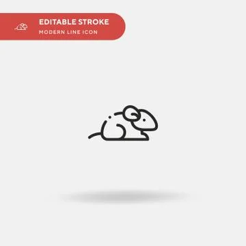 Mouse Simple vector icon. Illustration symbol design template for web mobile  스톡 일러스트