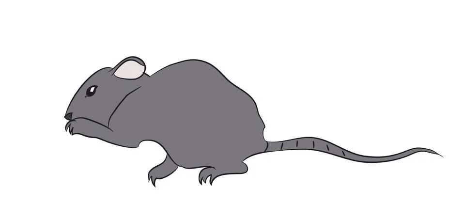 Mouse sits, vector Stock Illustration