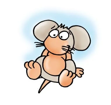 A mouse sitting 스톡 일러스트