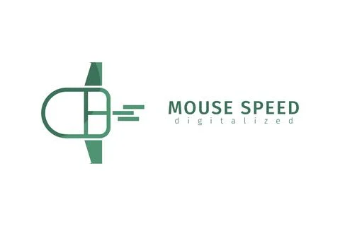 Mouse speed vector logo design 스톡 일러스트