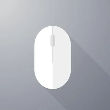 Mouse symbol with flat design, vector design element illustration Stock Illustration