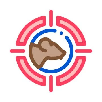 Mouse Target Icon Vector Outline Illustration 스톡 일러스트