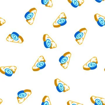 Mouse for test medicaments isometric icon seamless pattern Illustrazione stock
